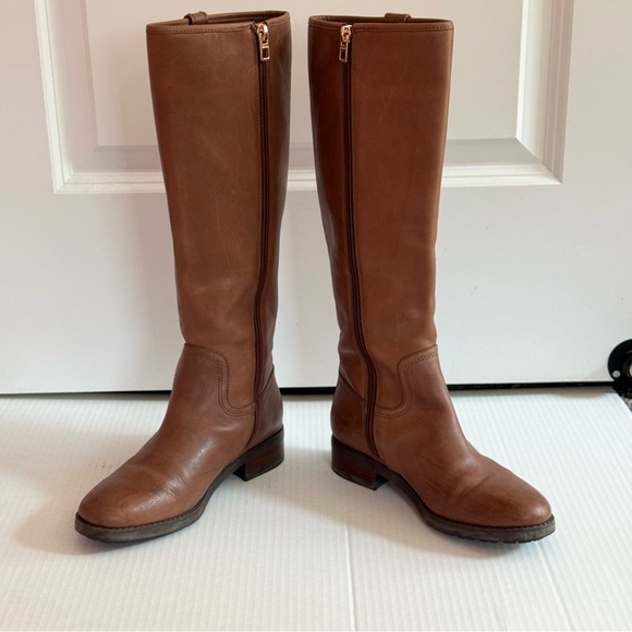 Coach Easton Semi Matte Calf Boots in Dark Saddle Size 6B - Picture 5 of 15